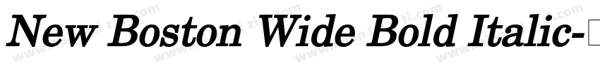 New Boston Wide Bold Italic字体转换